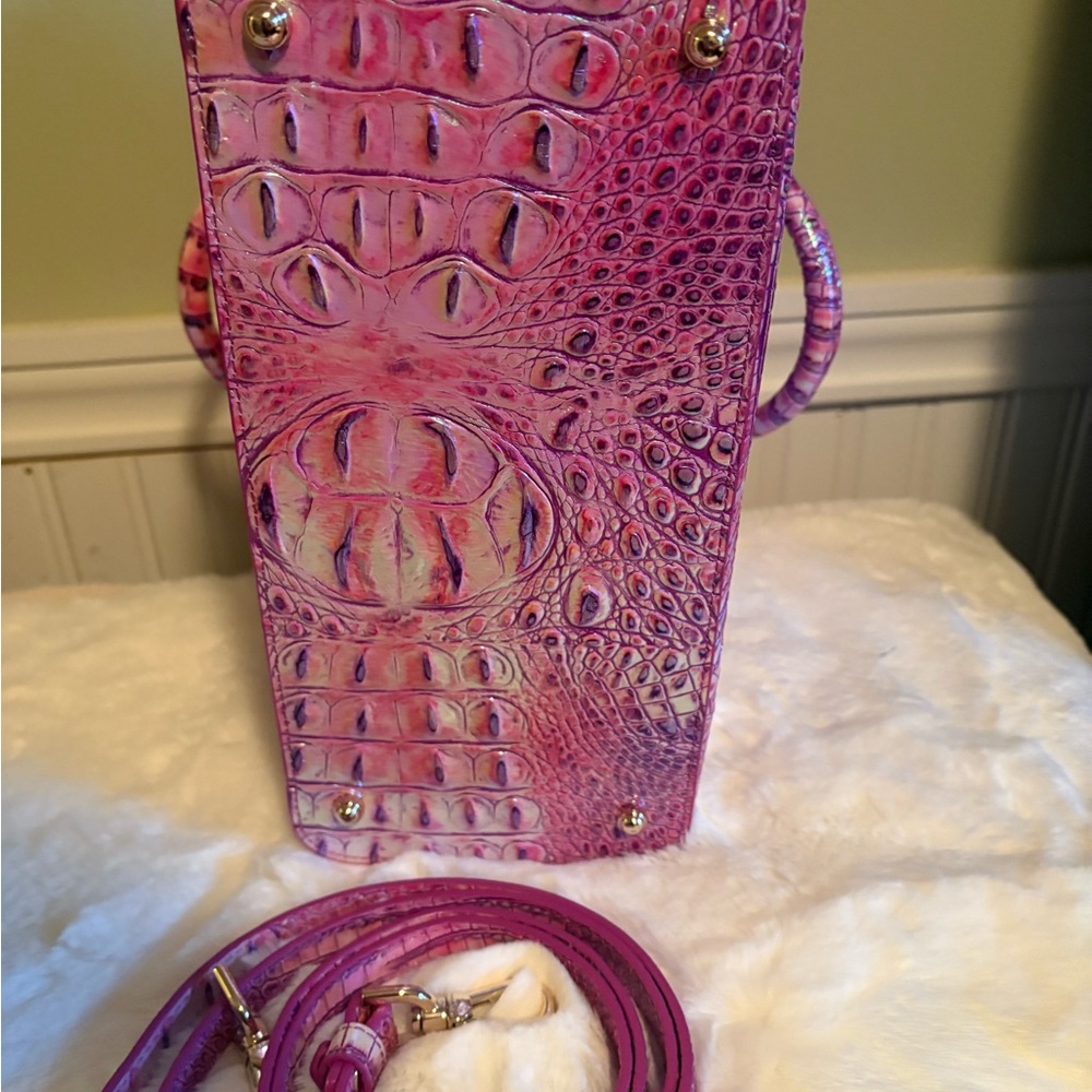 Brahmin Purple Iris Medium Duxbury NWOT. Cardboard inside still. - Picture 3 of 4